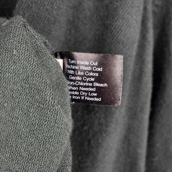 Lane Bryant Sweater 22 24 Dark Forest Green Ruffle Sleeves Stretchy Side Slits - Picture 8 of 12